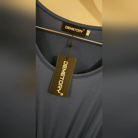 NWT Navy & Teal Chevron Maxi Dress - XL - Picture 2 of 5